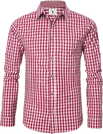 Men’s checked traditional shirt — product photograph