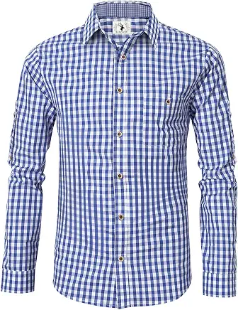 Men’s checked traditional shirt — product photograph