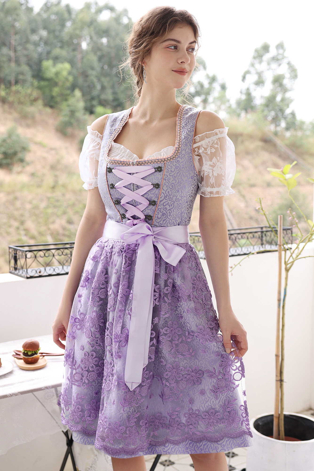 Dirndl product photography showing garment detailing
